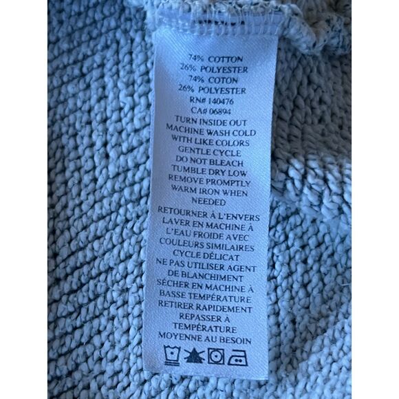 FAHERTY Blue Terry Robe Pullover Hoodie Top  Mens Size Small - Picture 5 of 10